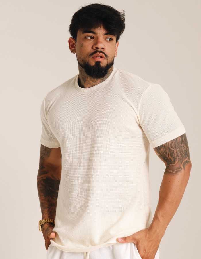 Camisa Reta Urban Texture