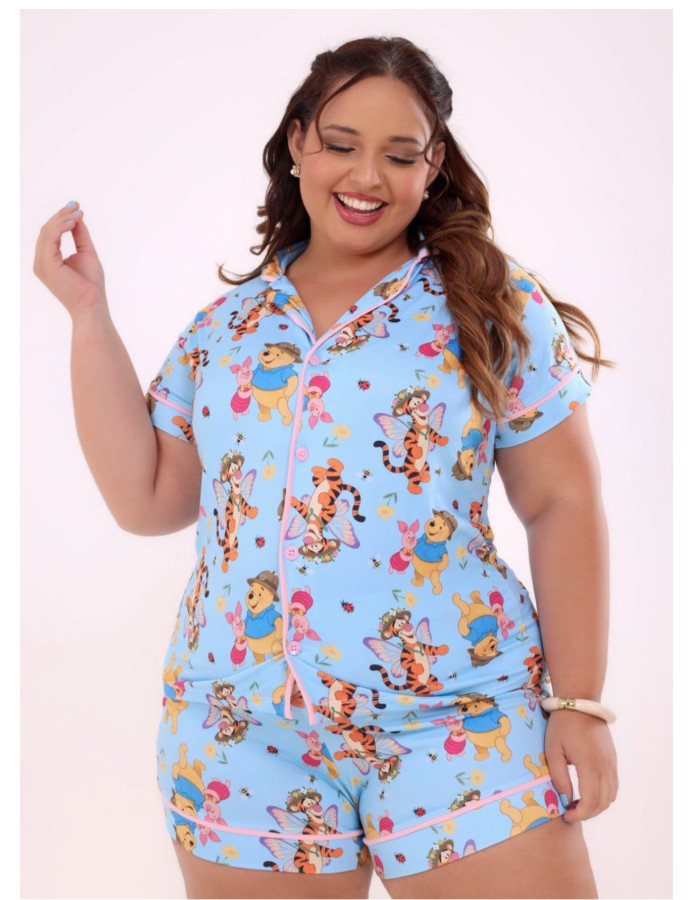 PIJAMA AMERICANO PLUS SIZE REF: 0076 1496