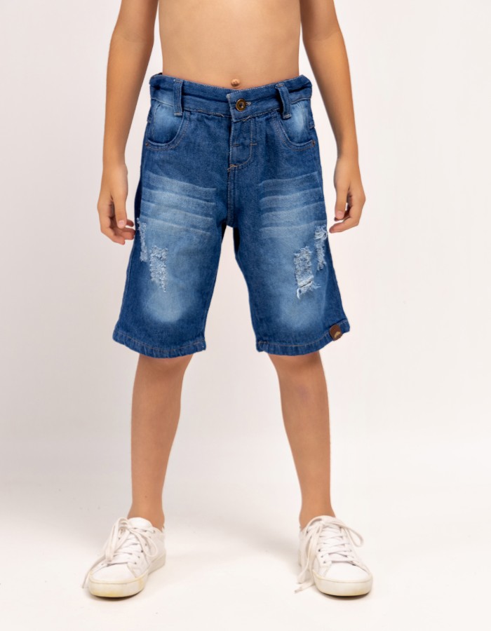 BERMUDAS JEANS COM DETONADO 
