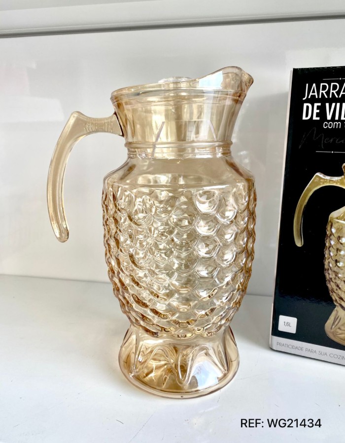 JARRA DE VIDRO C/TAMPA 1,6