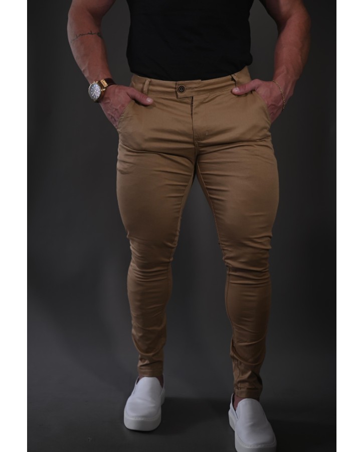 Calça Alfaiataria Cós Italiano Bege