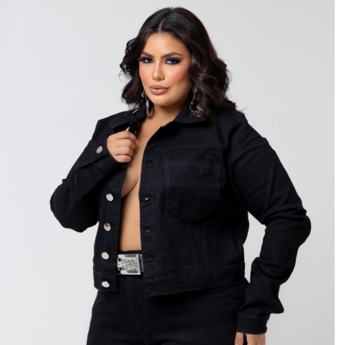 JAQUETA PENCE PRETA COM LYCRA