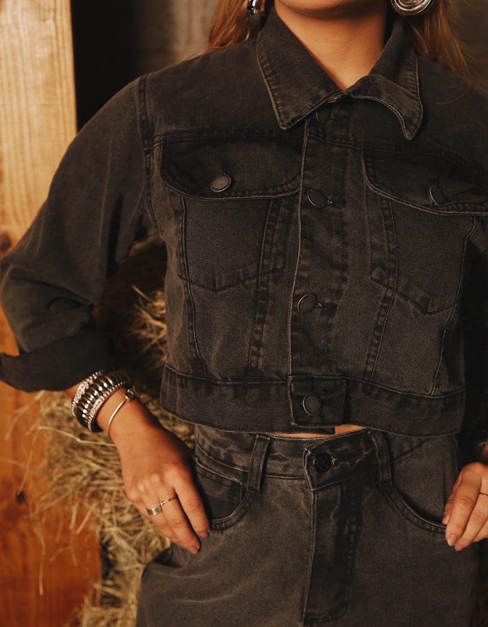JAQUETA CROPPED VINTAGE