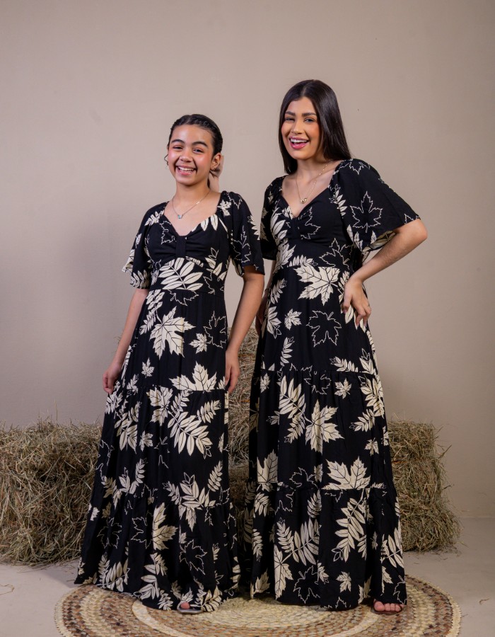 VESTIDO L. DETALHE NO DECOTE (TEC. VISCOLINHO)