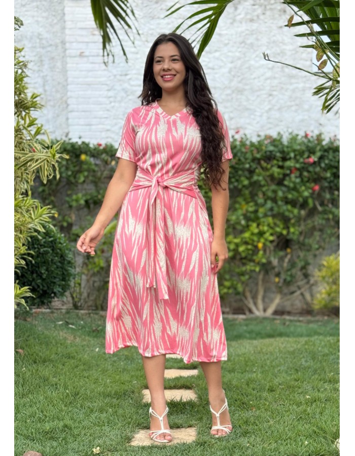 VESTIDO LÁPIS COM FAIXA FRONTAL