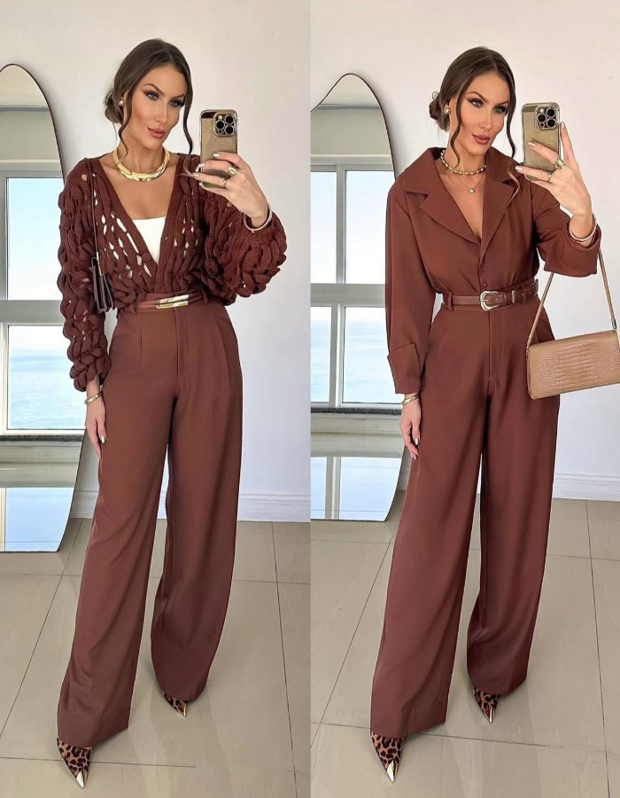 CALÇA MARANTE PANTALONA COM CINTO