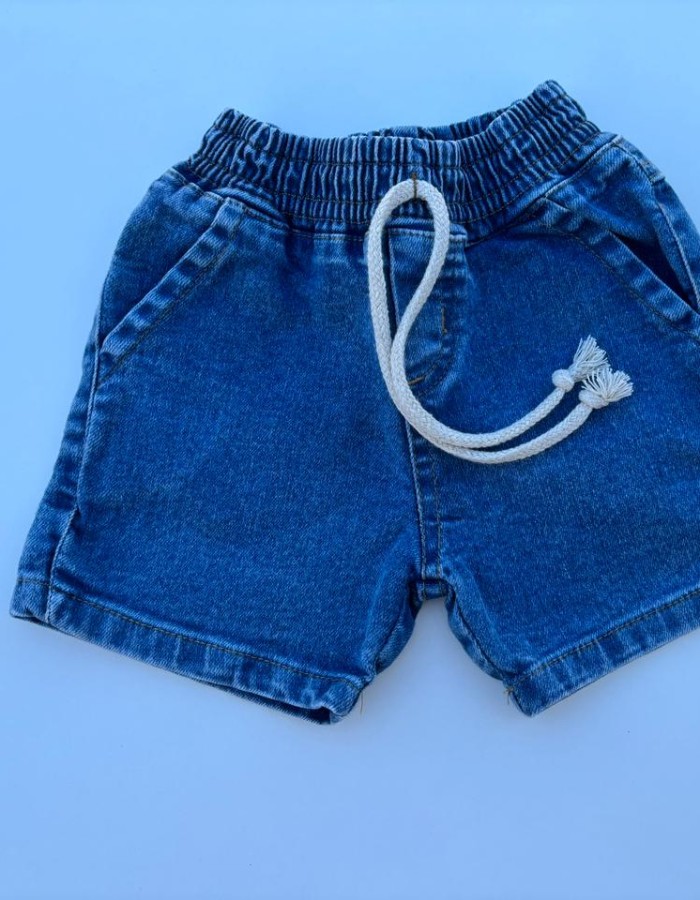 Short mauricinho jeans c/elastano masculino infantil 