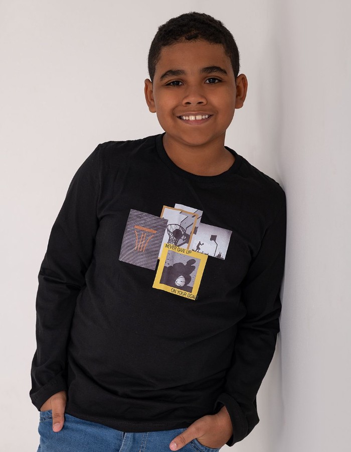MANGA LONGA ESTAMPADA MENINO