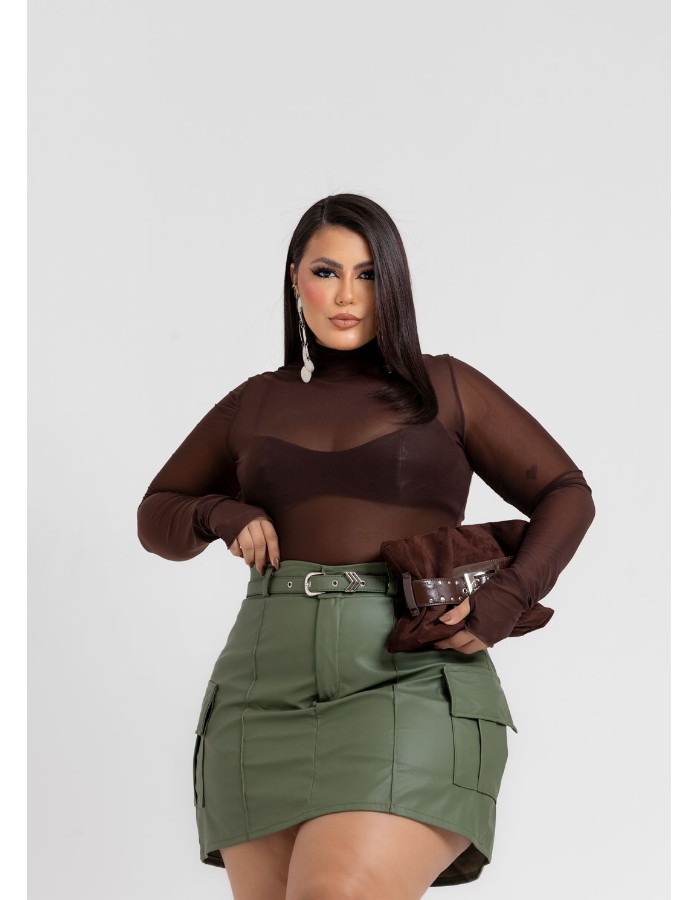 SHORT CARGO COURO