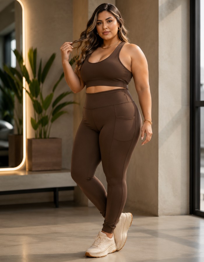 Calça com bolso plus 
