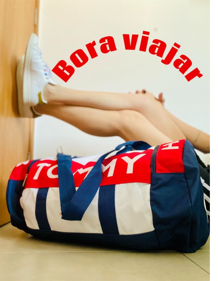  Mala Tommy Premium Fitness/Viagem unissex