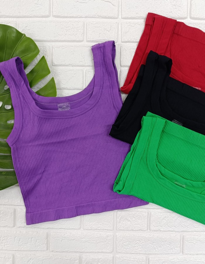 REGATA CANELADA SEM COSTURA