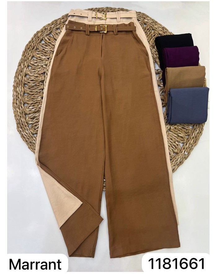 CALÇA MARANTE PANTALONA C/ CINTO COR DA PEÇA