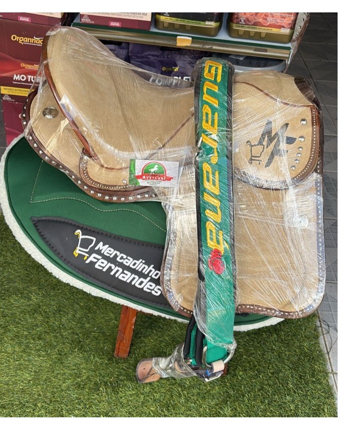 KIT PROFISSIONAL PERSONALIZADO – SELA ALONGADA + PEITORAL E CIA NEOPRENE SCPRO + FORRO COM PROTEÇÃO