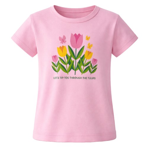 BLUSA INFANTIL FLORES E BORBOLETAS FEMININA