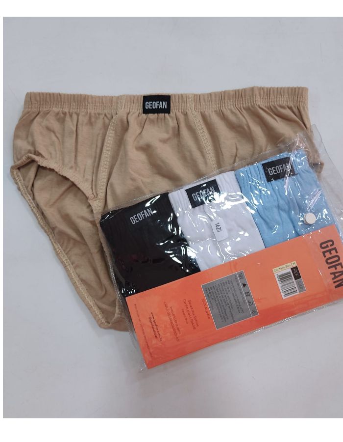 Kit cueca adulto tradicional lisa algodão REF: 1007