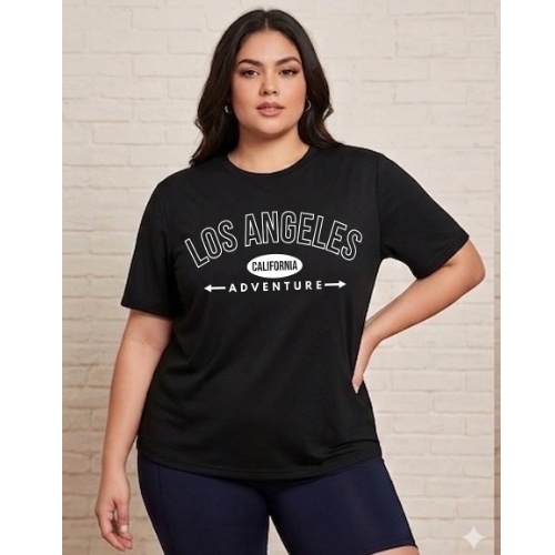 Camiseta oversize suede Los Angeles