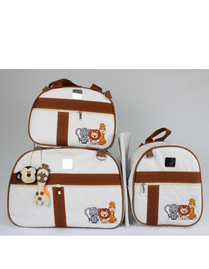 CONJUNTO BOLSA 4 PEÇAS BORDADA EMANUEL
