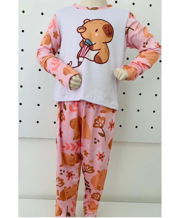 PIJAMA MANGA LONGA SUEDE MENINA