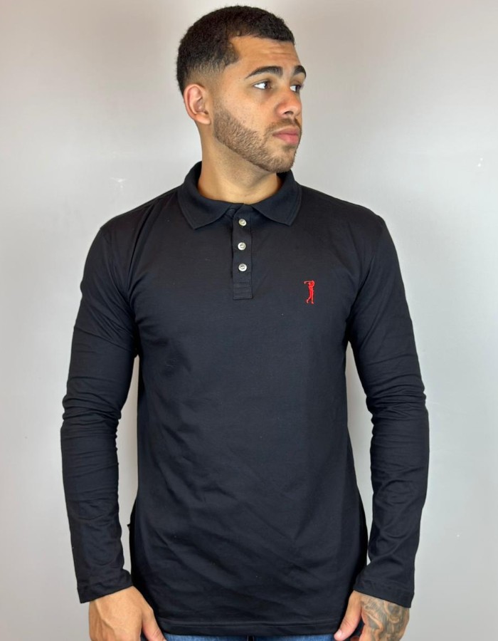 POLO LISA MANGA LONGA