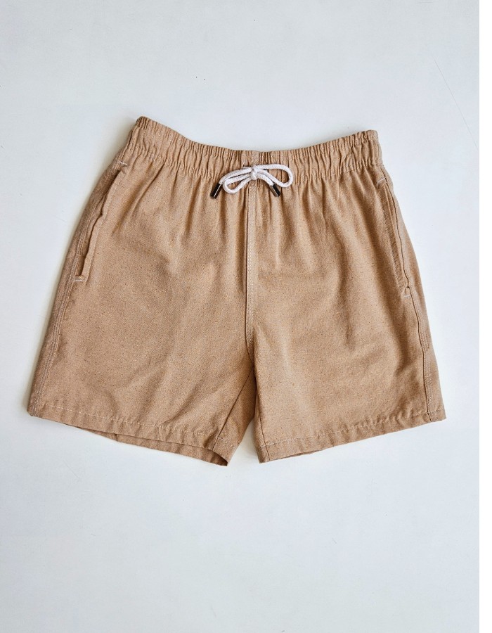 Short Mauricinho em Linho - capuccino