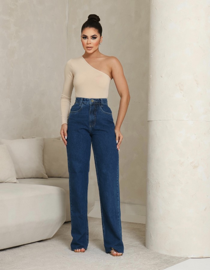 CALÇA FEM WIDE LEG 100% ALG.