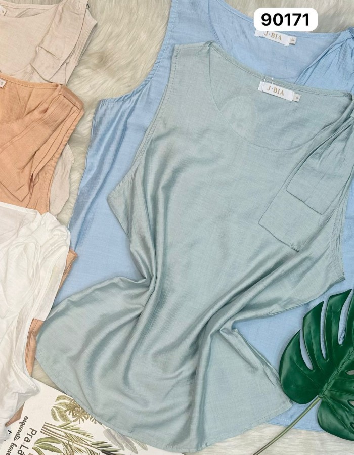 BLUSA CREPE SEDA ACETINADO COM LAÇO LATERAL