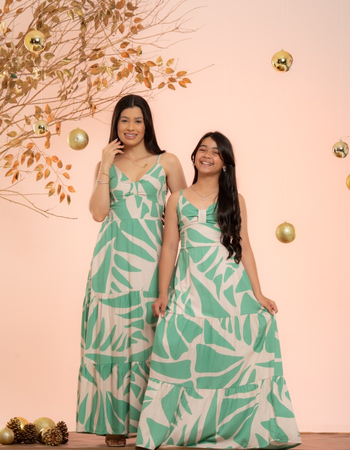 VESTIDO LONGO ALÇA REGULÁVEL ( TEC. VISCOLINHO )