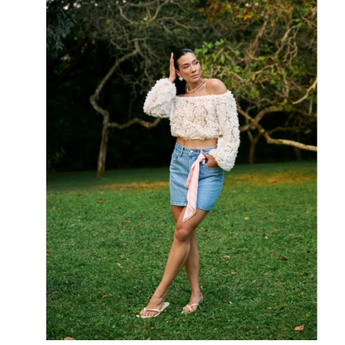 MINI SAIA TRADICIONAL SLIM MARMORIZADO 100%