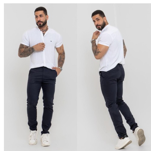 CALÇA SPORT FINO AZUL MARINHO