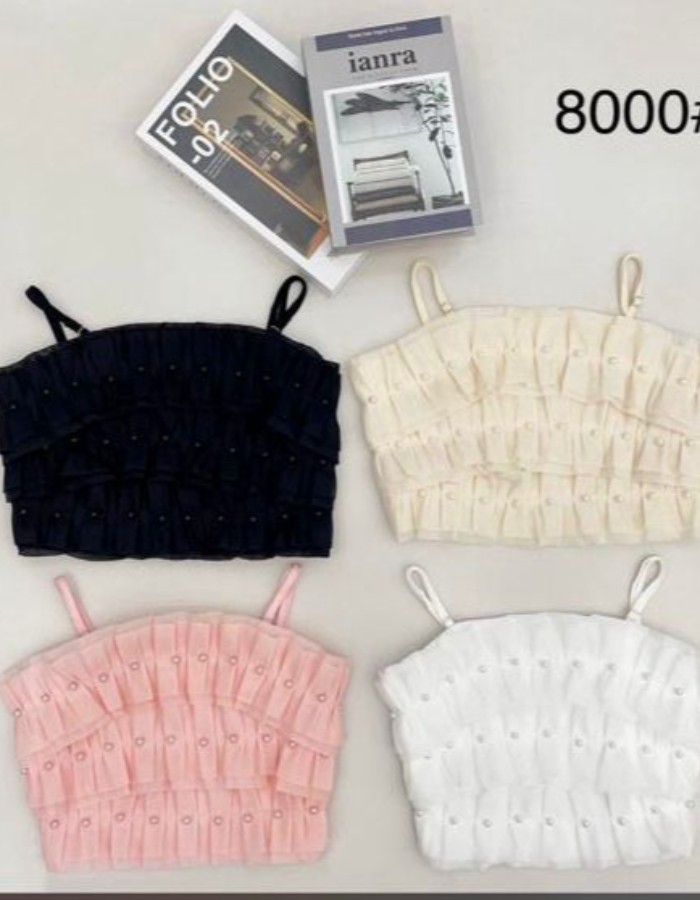 CROPPED BABADO COM APLIQUE 