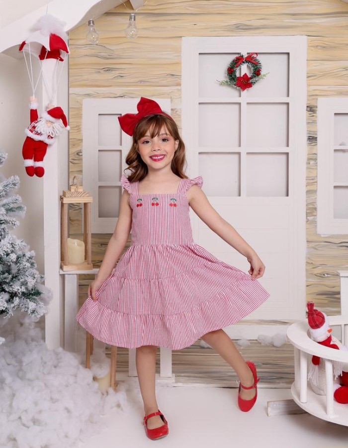 J VESTIDO 3 MARIAS CEREJA