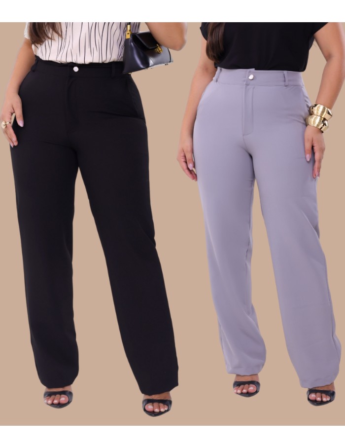 CALÇA FLARE RETA ALFAIATARIA