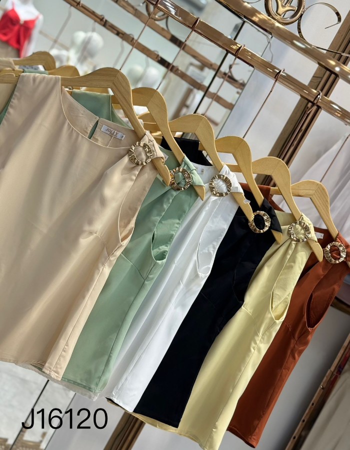 BLUSA CREPE SEDA C/ FIVELA NO OMBRO