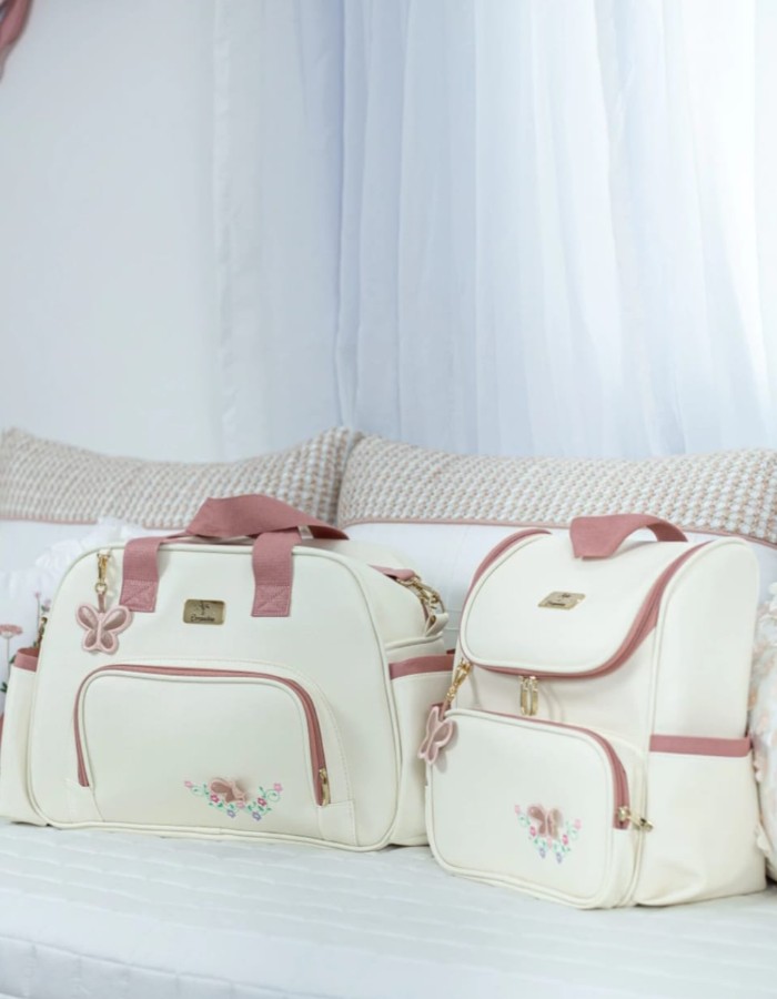 CONJUNTO BOLSA E MOCHILA ELLEN BORBOLETA 