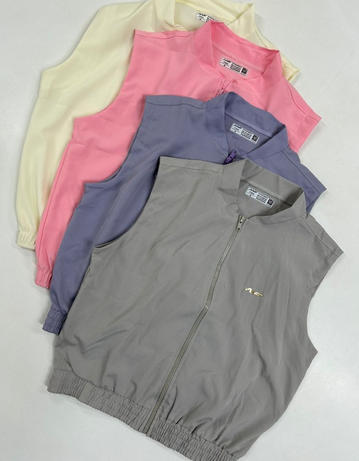 colete ziper feminino