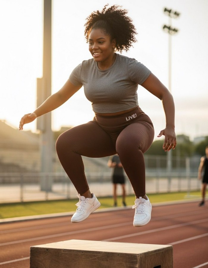 CALÇA LIVE PLUS EM CANELADO