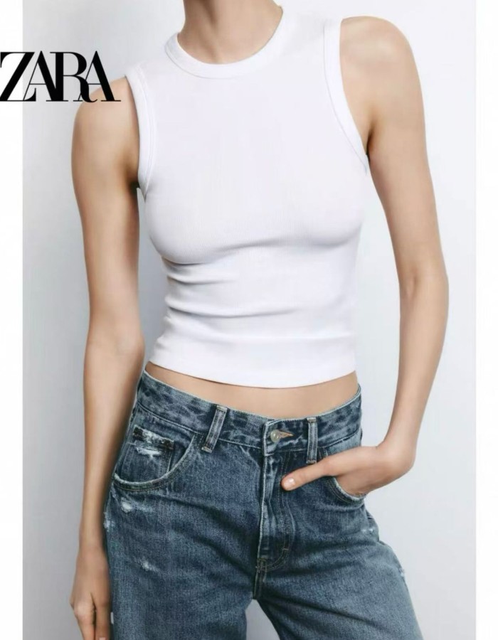 REGATA ESTILO ZARA TECIDO CANELADO 