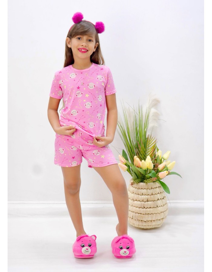 Babydoll dora infantil manguinha suede