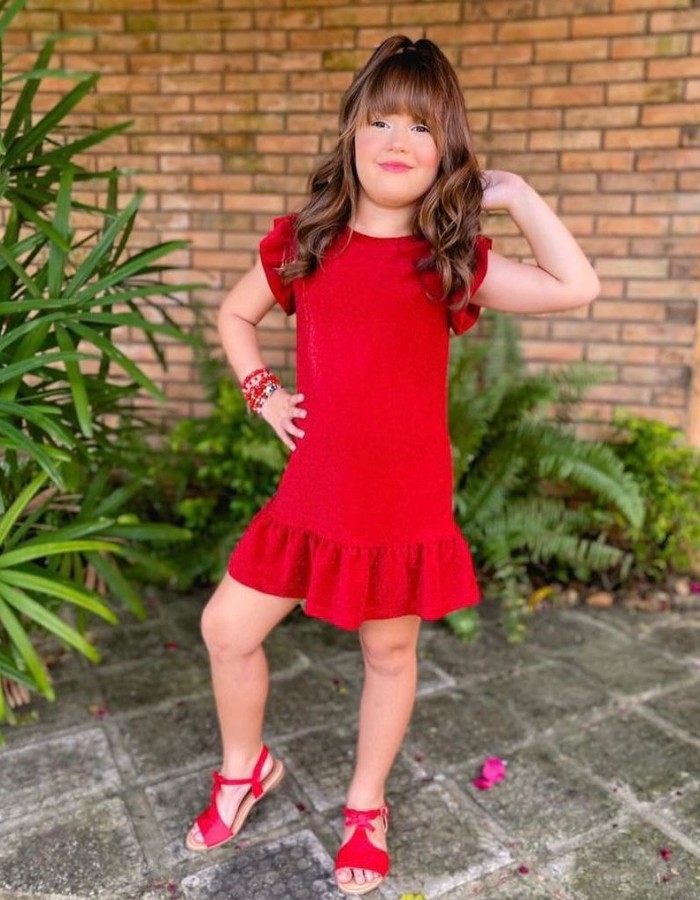 Vestido fest em lurex