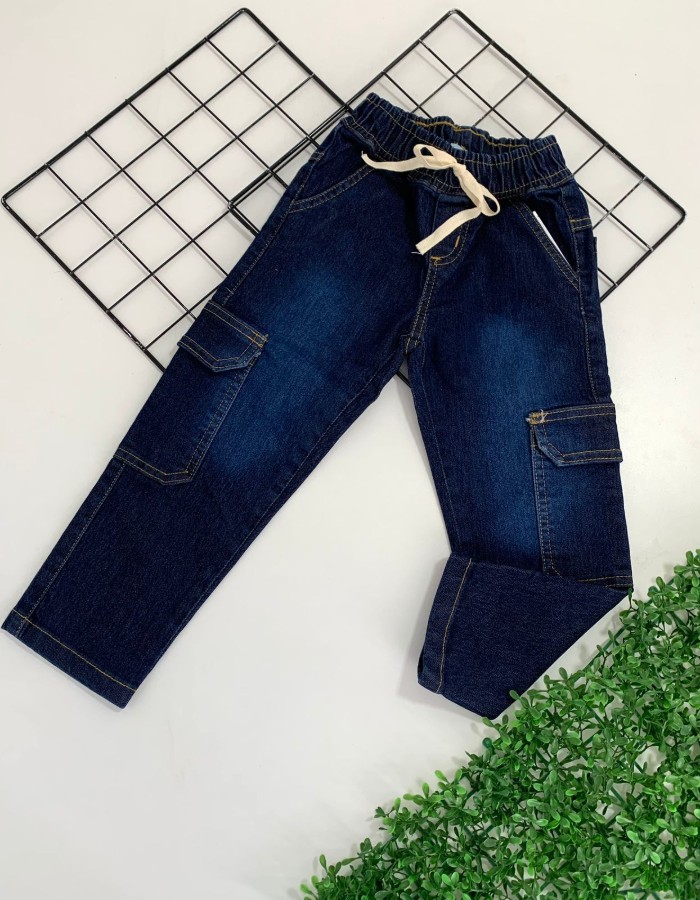 CALÇA CARGO JEANS