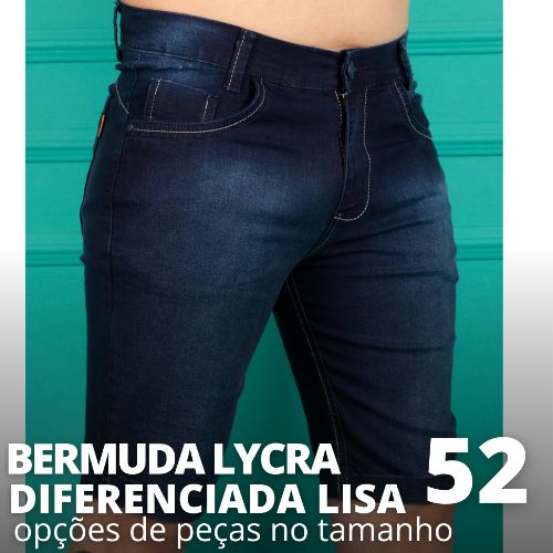 BERMUDA LYCRA lisa DIFERENCIADA PLUS SIZE 52