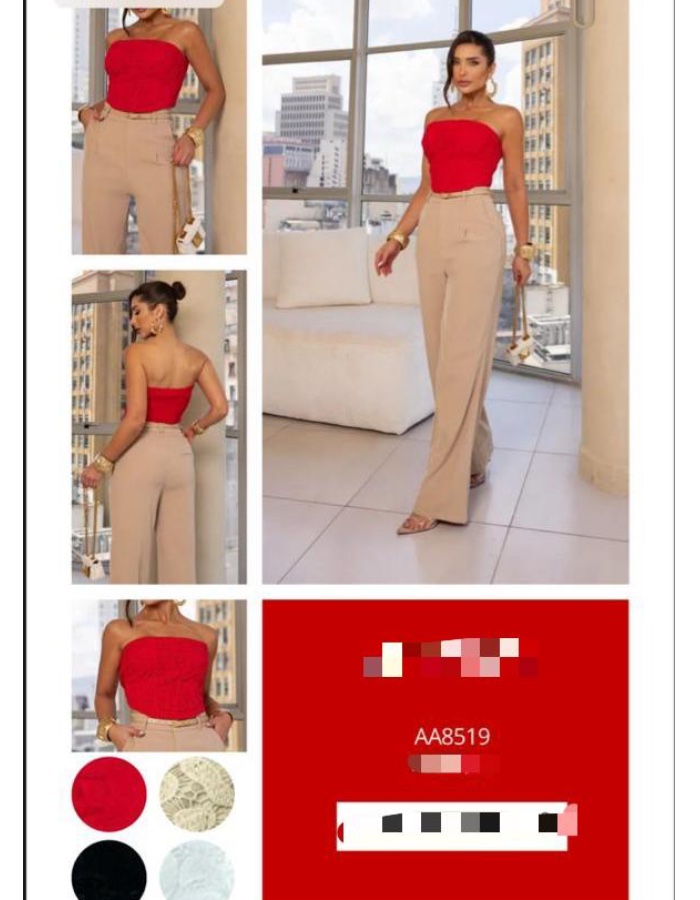 Croped corselet renda 