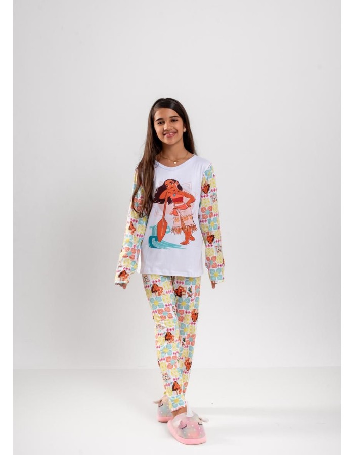 Pigama manga longa sublimado feminino 