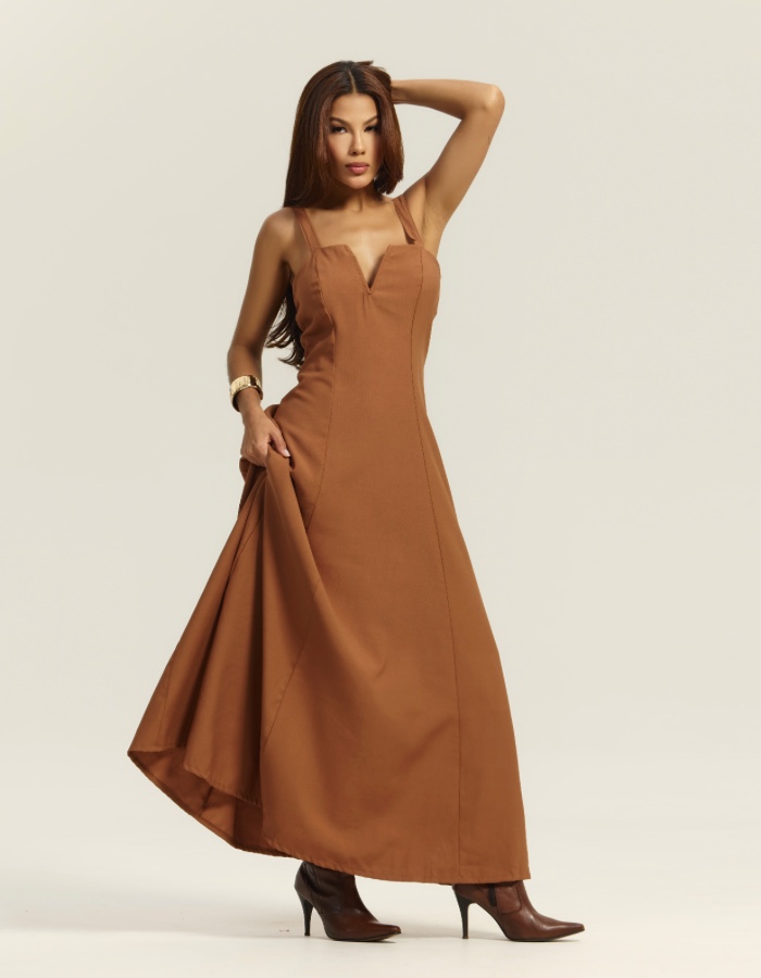VESTIDO LONGO ALFAIATARIA