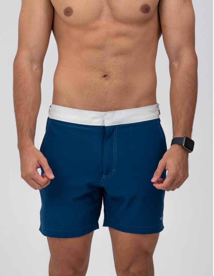 BOARDSHORT TURIM AZUL E BEGE