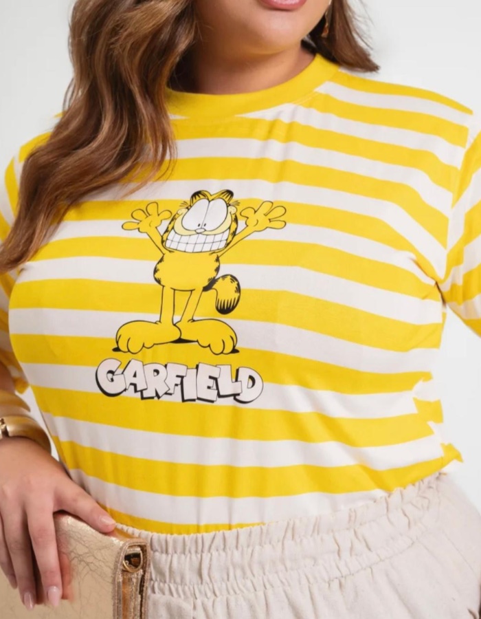 TEE GARFIELD BRAÇOS - 012 PLUS