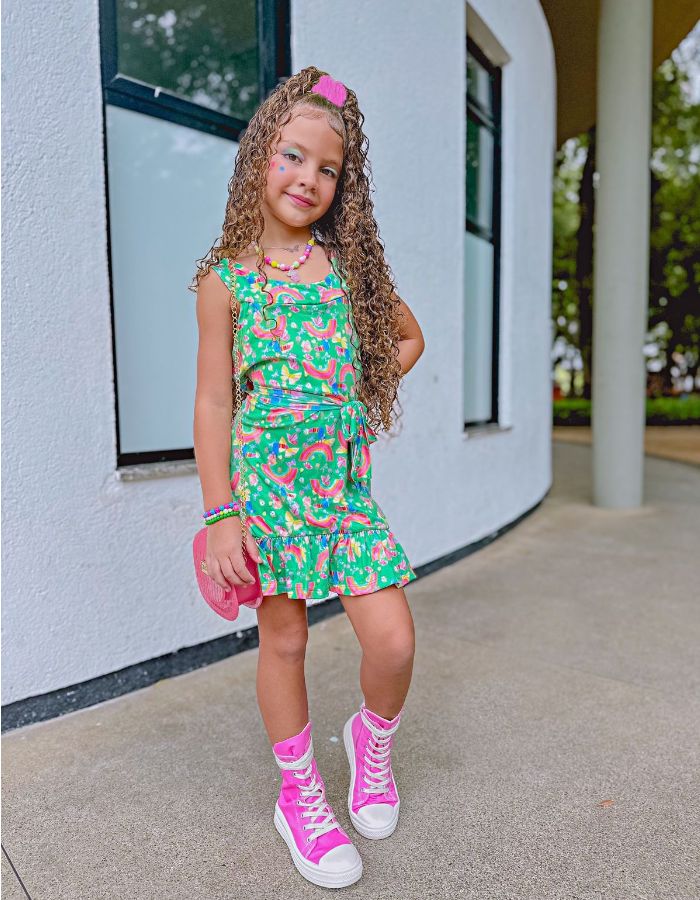 AAVestido de Amarrar Laura Estampado 