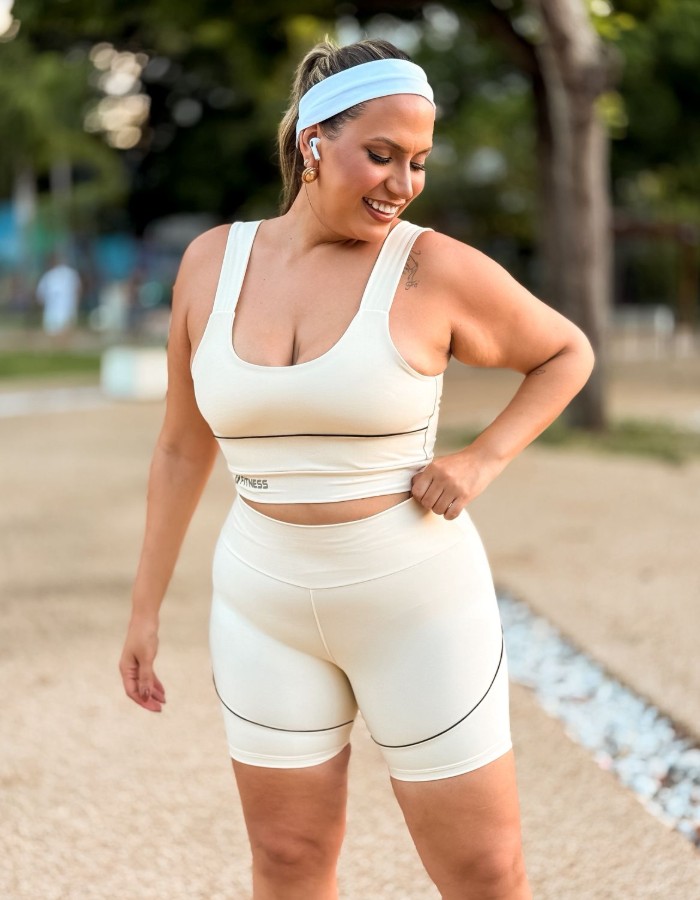 CONJ DE SHORT COM FRISO