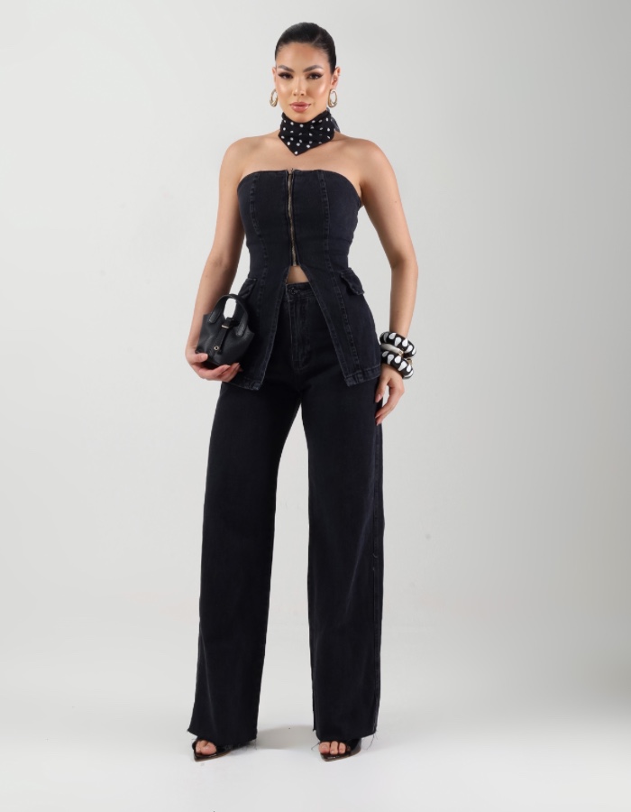 CROPED SARA (PRETO VINTAGE)